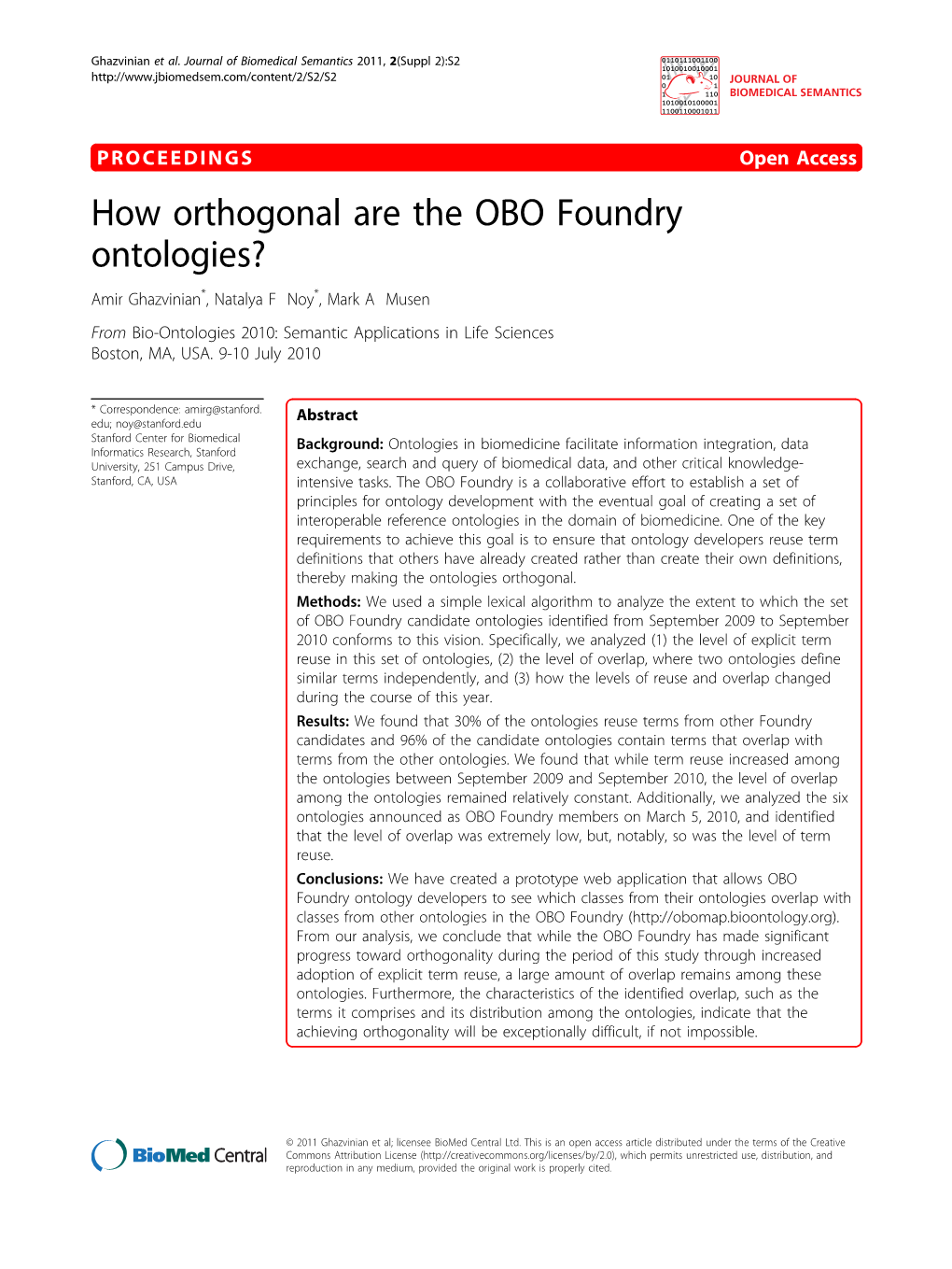 How Orthogonal Are the OBO Foundry Ontologies?