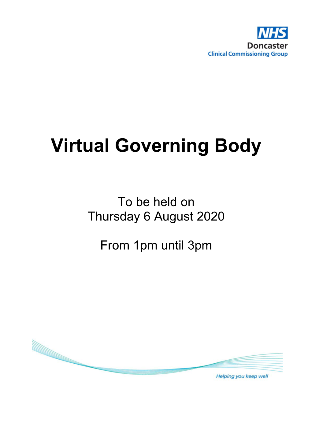 Combined Governing Body Papers for August 2020