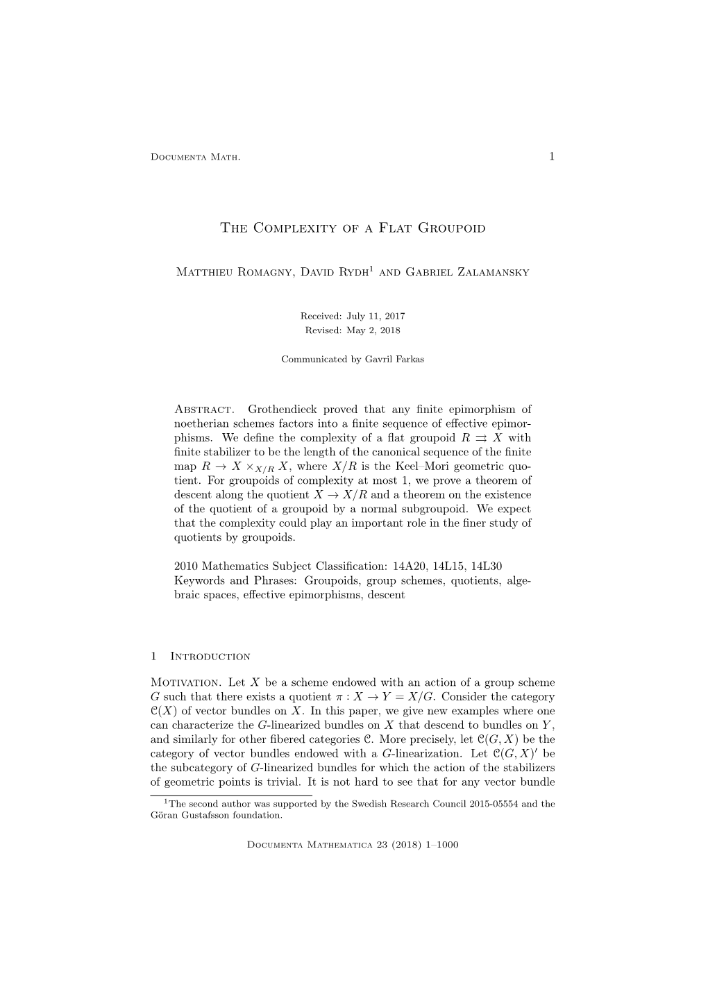 The Complexity of a Flat Groupoid