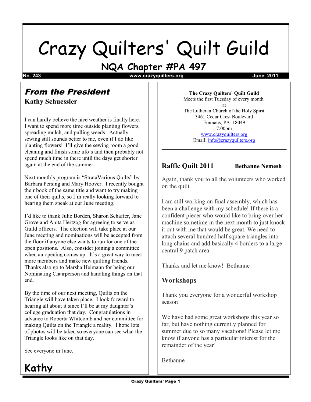 Crazy Quilters' Quilt Guild s2