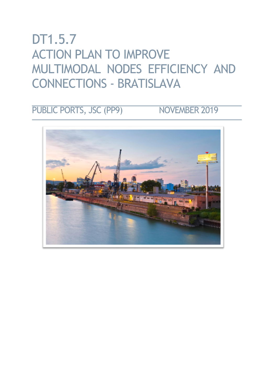 Action Plan Public Ports Bratislava