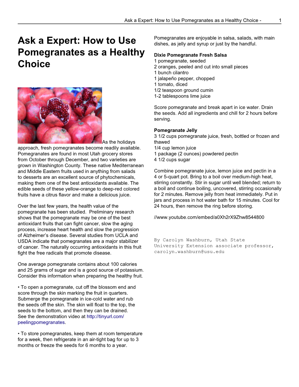 How to Use Pomegranates As a Healthy Choice - 1