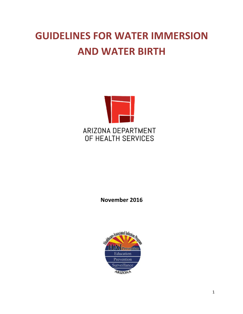Guidelines for Water Immersion and Water Birth