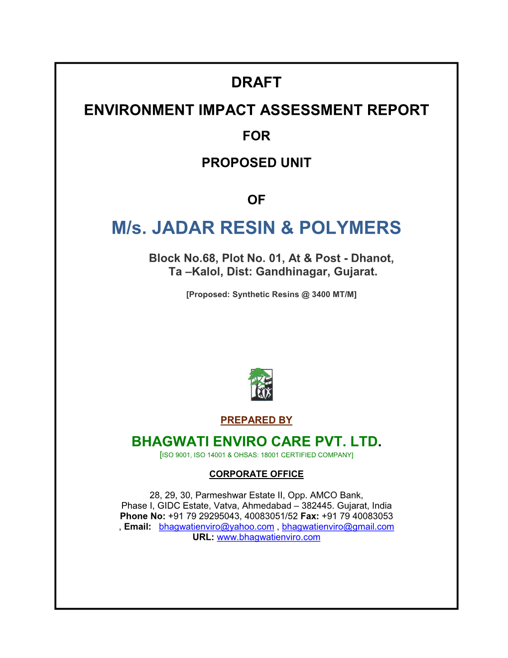 M/S. JADAR RESIN & POLYMERS