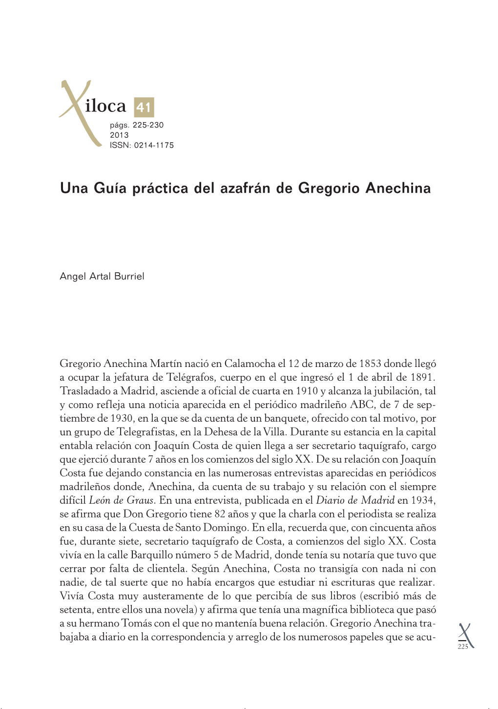 Una Guía Práctica Del Azafrán De Gregorio Anechina