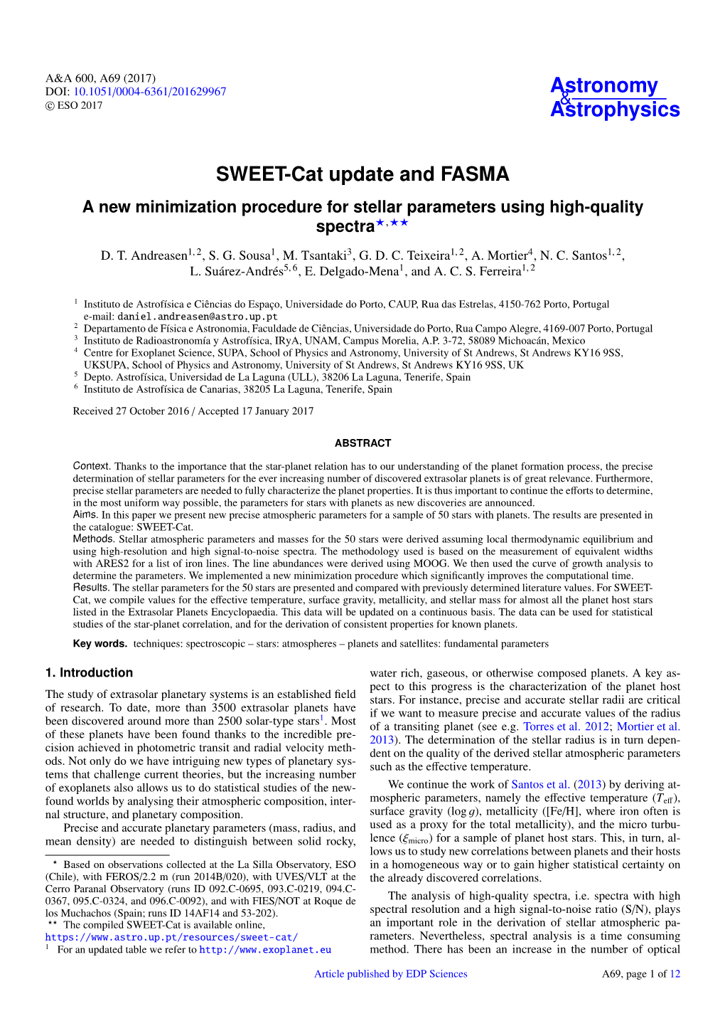 A New Minimization Procedure for Stellar Parameters Using High-Quality Spectra?,??