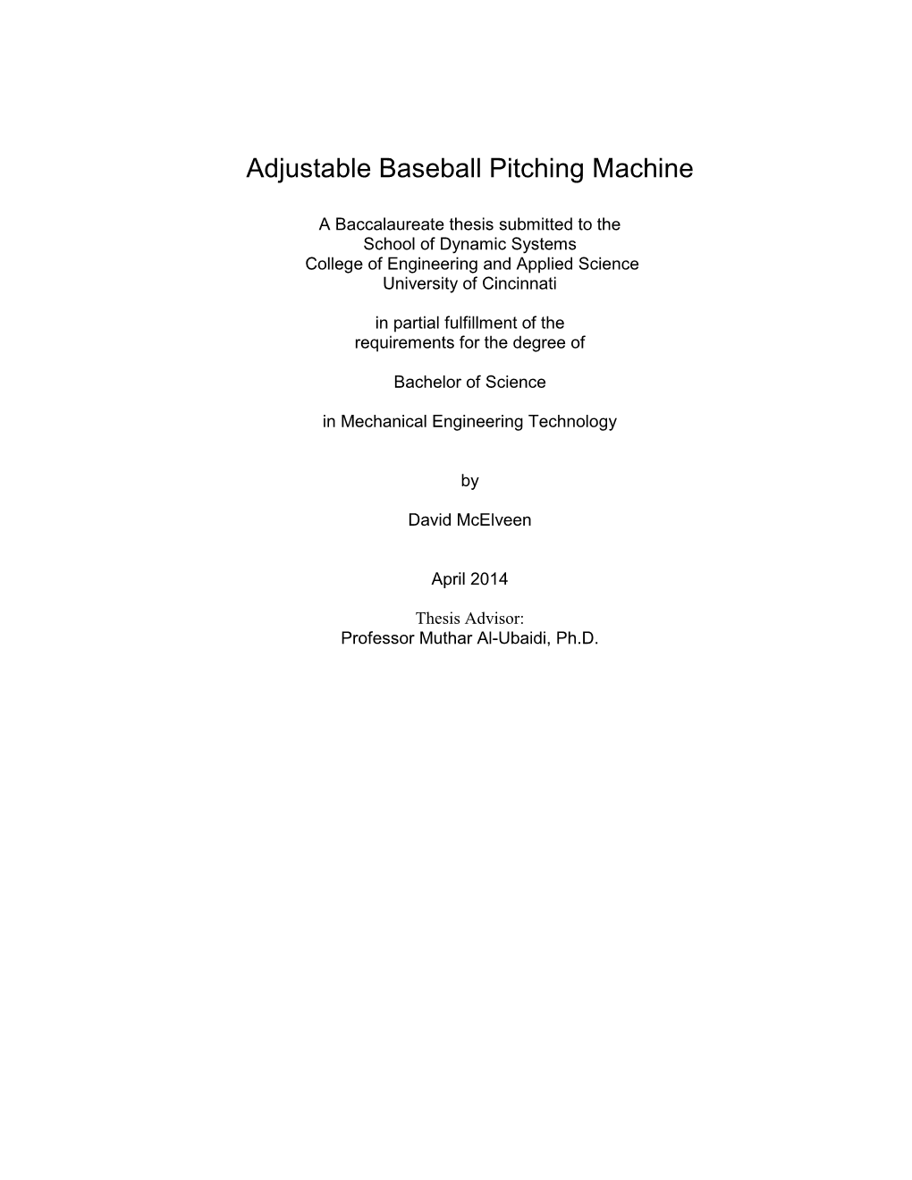 Adjustable Baseball Pitching Machine