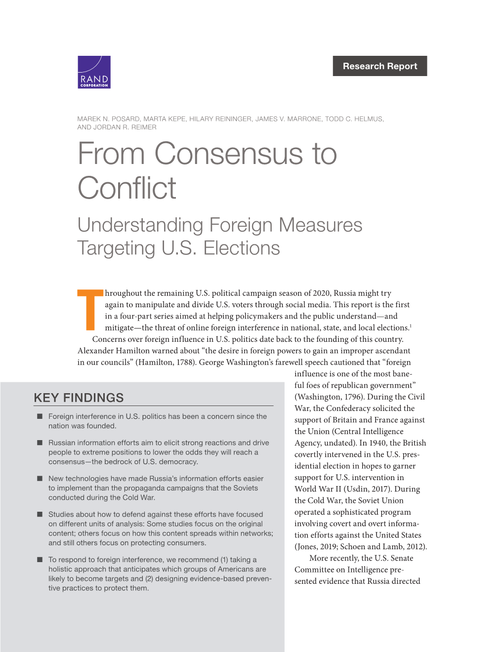 Understanding Foreign Measures Targeting US Elections