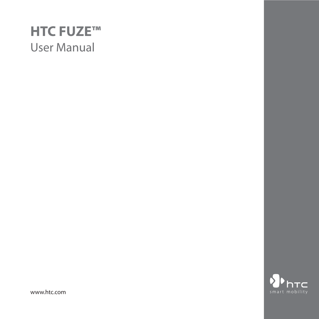 HTC FUZE™ User Manual