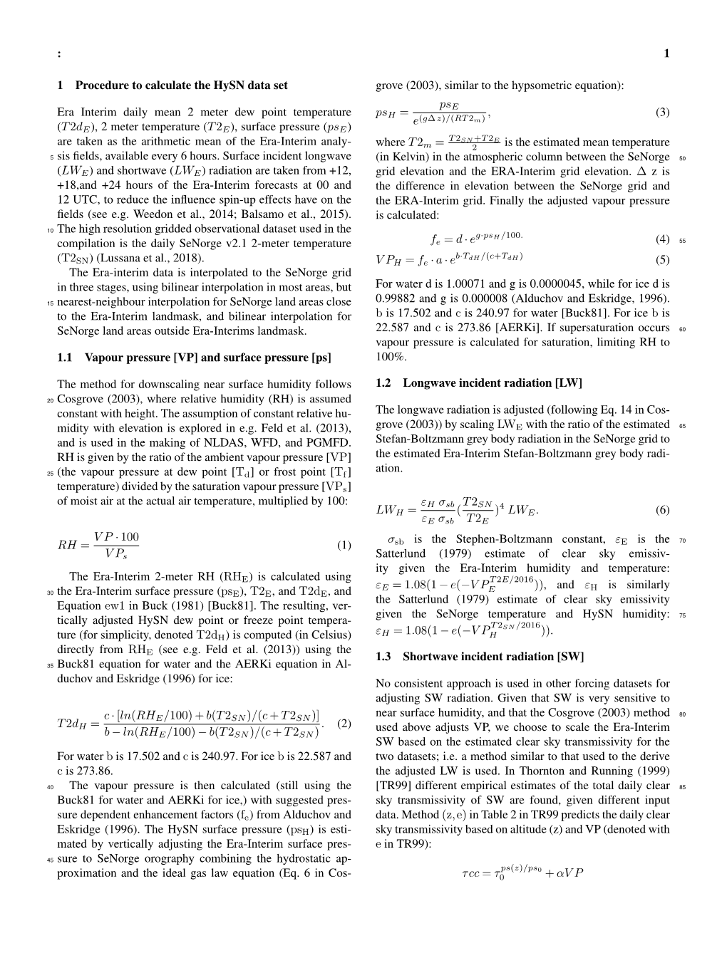 1 1 Procedure to Calculate the Hysn Data Set Era Interim Daily