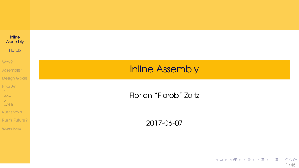 Inline Assembly