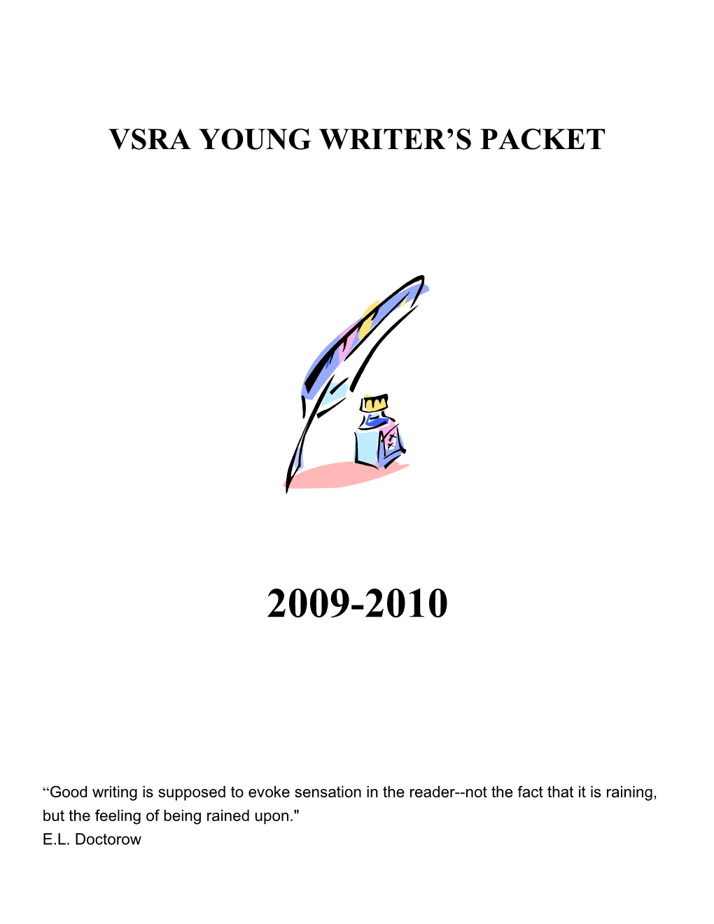 Vsra Young Writer S Packet