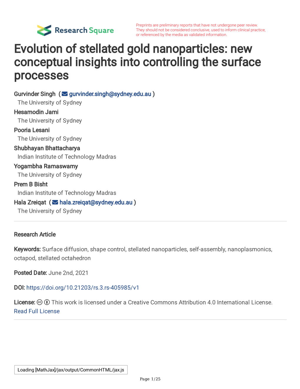 Evolution of Stellated Gold Nanoparticles: New Conceptual Insights Into Controlling the Surface Processes