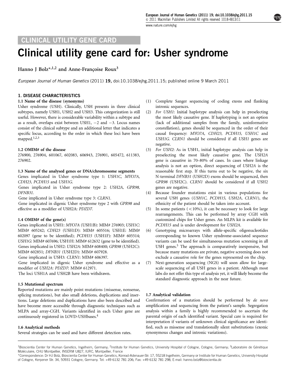 Usher Syndrome