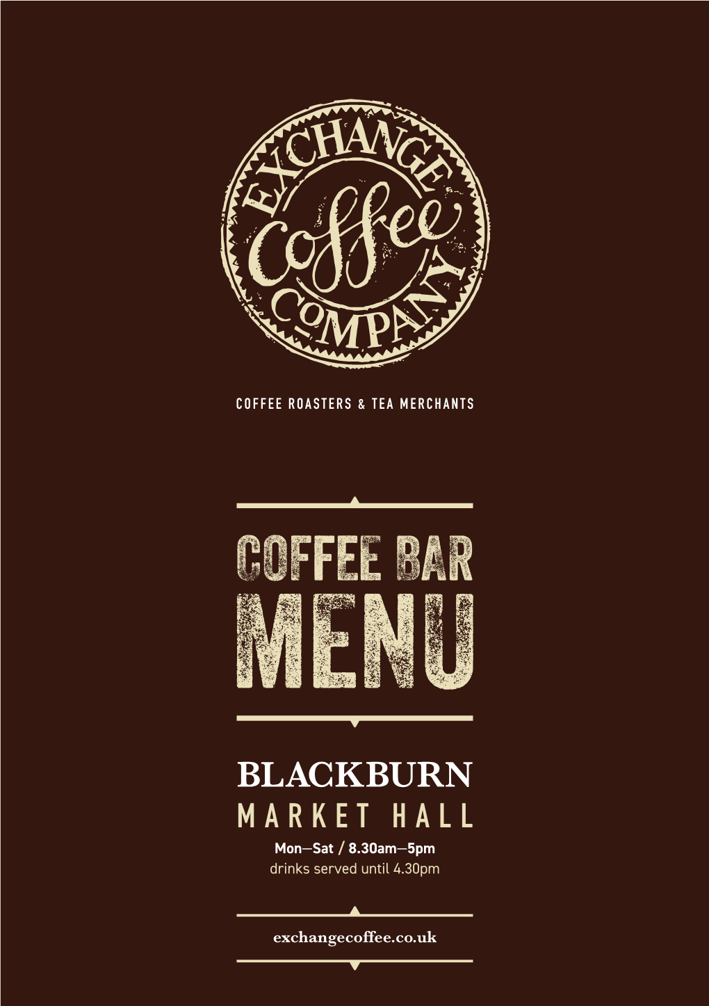 Coffee Bar Menu