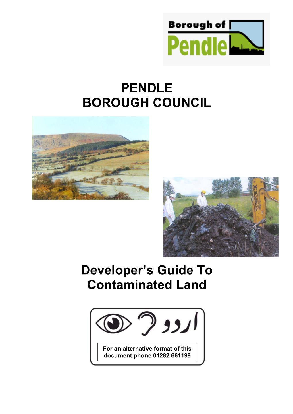 PENDLE BOROUGH COUNCIL Developer's Guide To