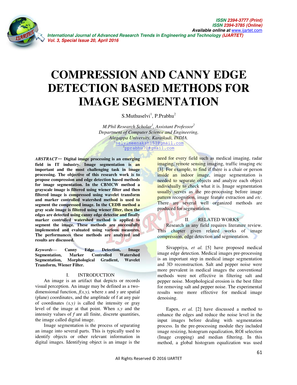 Compression and Canny Edge Detection Based Methods for Image Segmentation