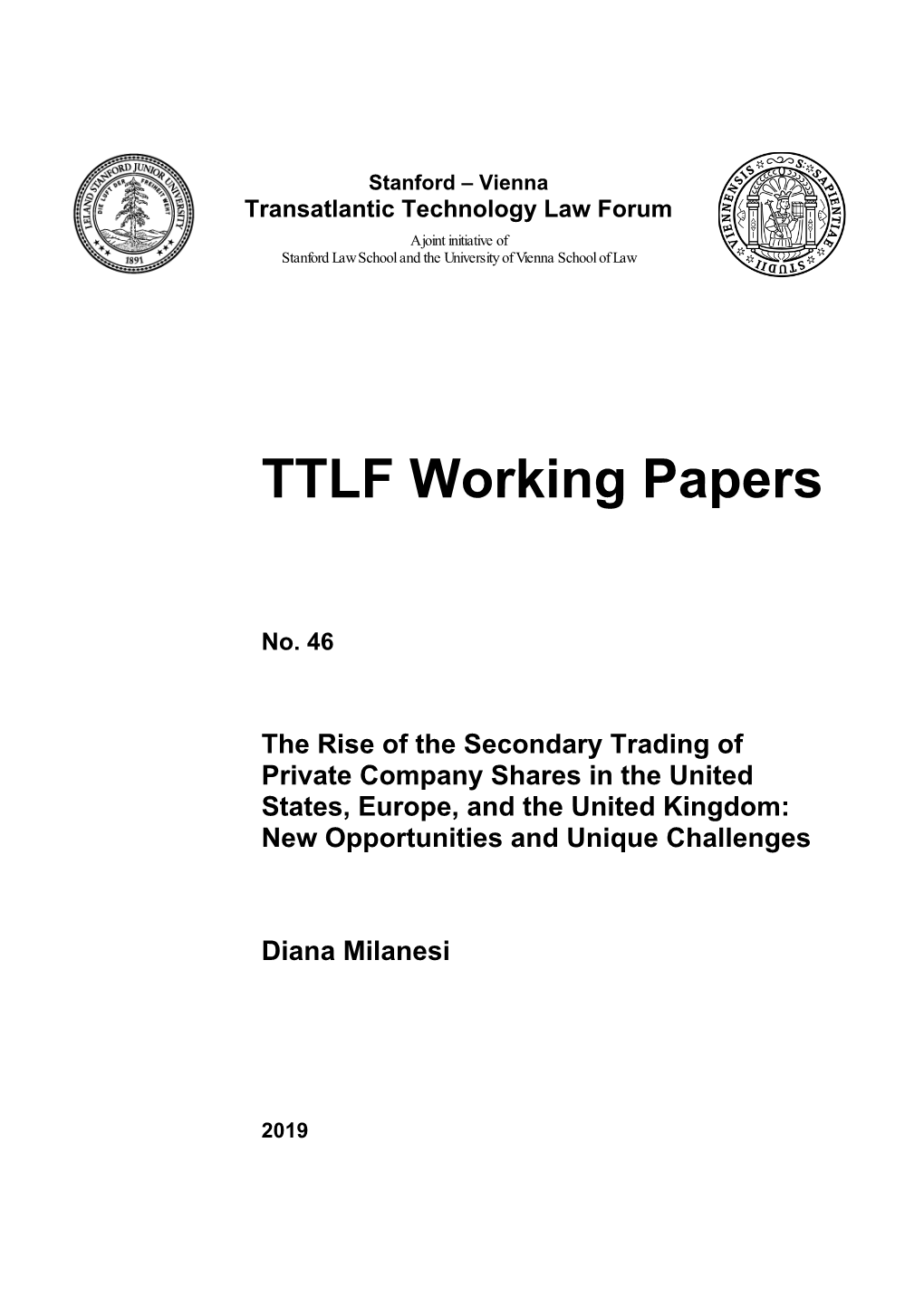 TTLF Working Papers