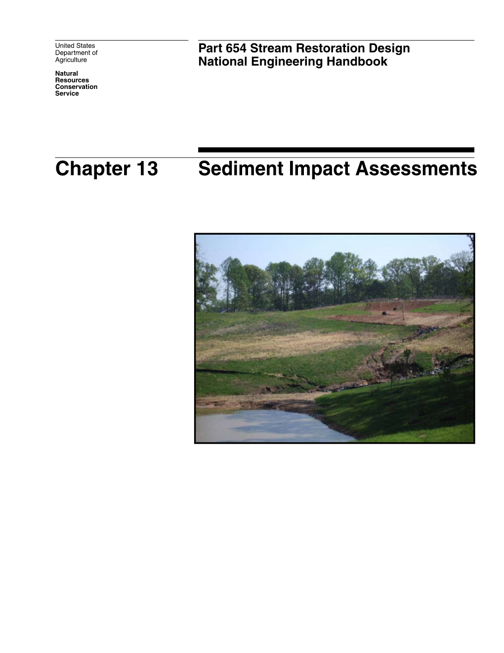 Chapter 13--Sediment Impact Assessments