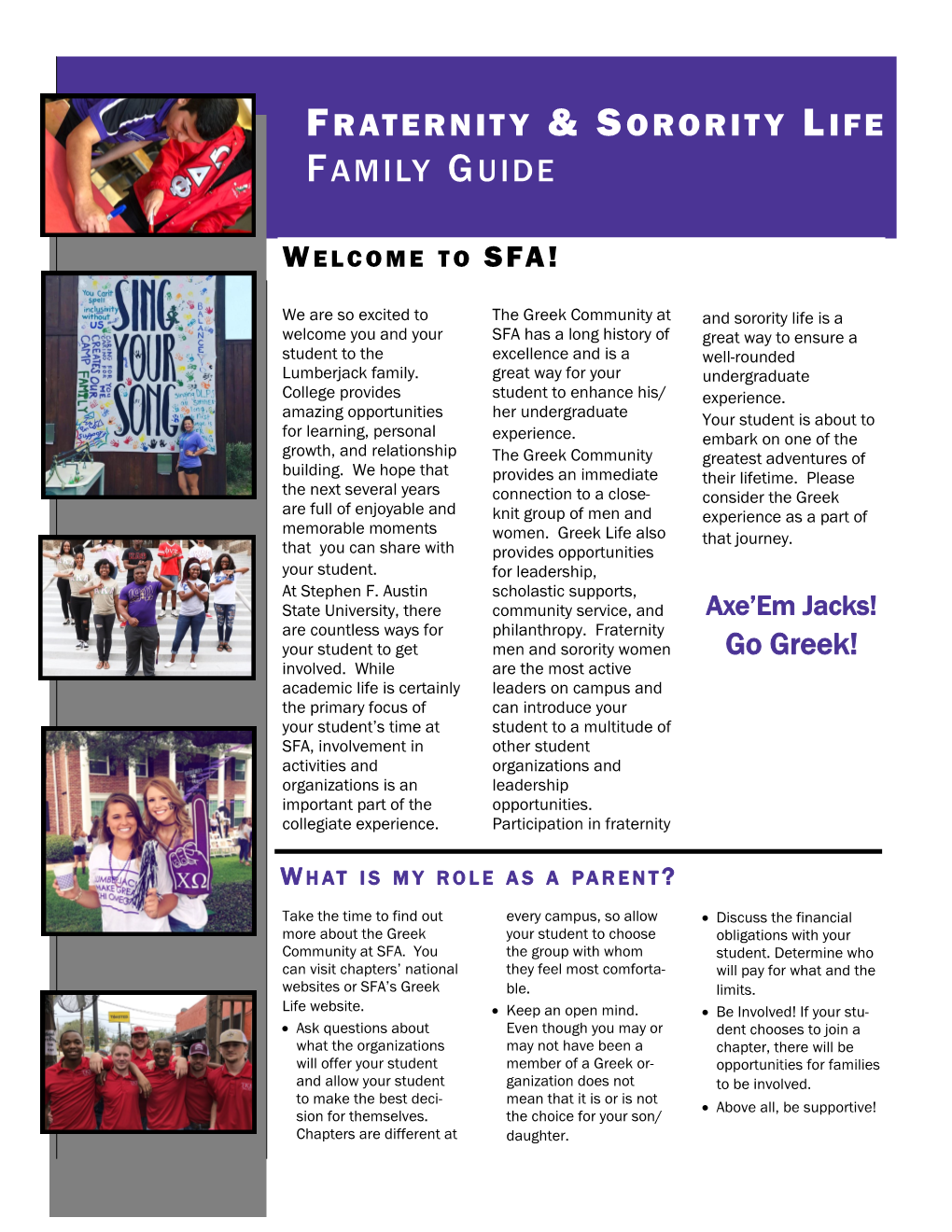 Fraternity & Sorority Life Family Guide