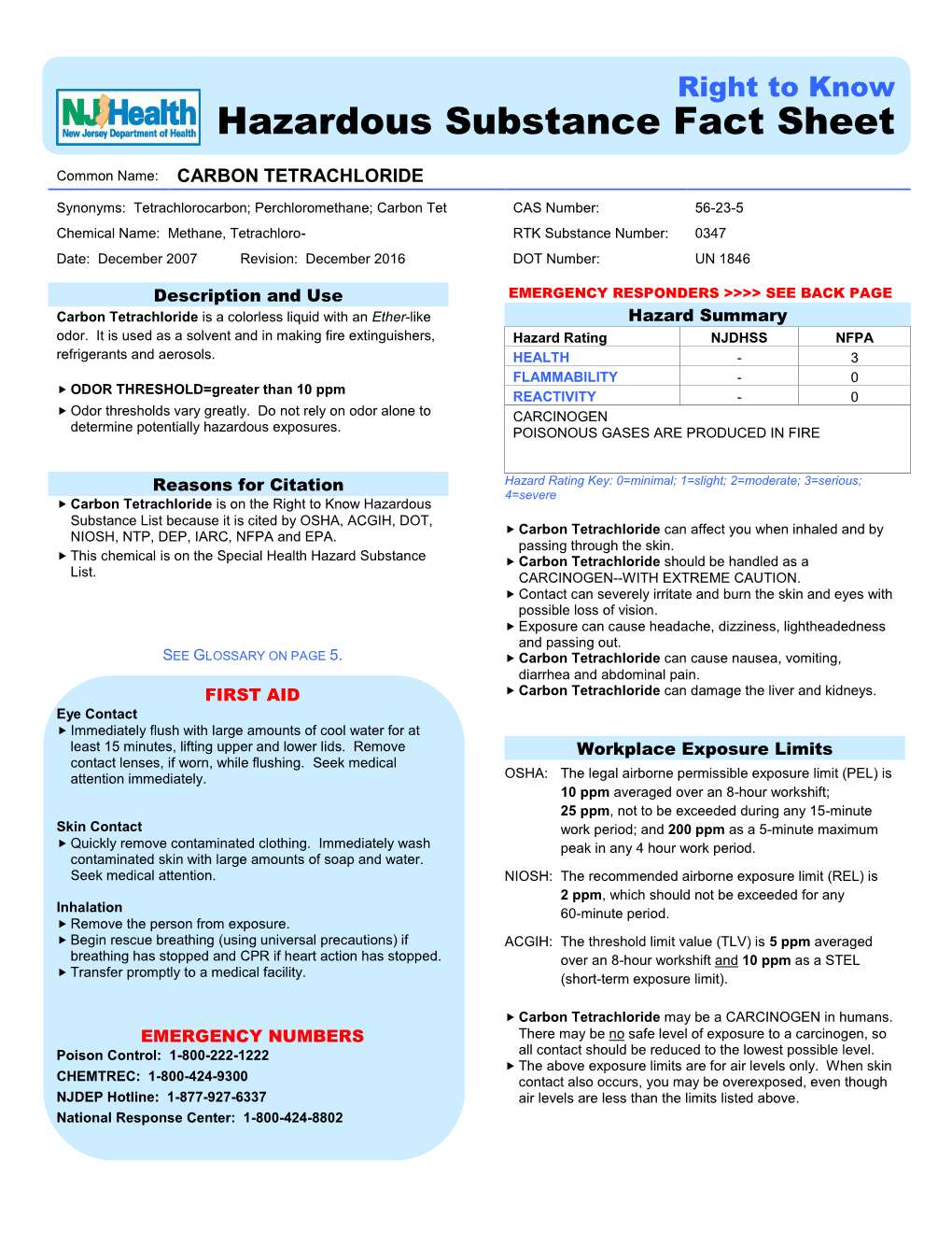 Carbon Tetrachloride