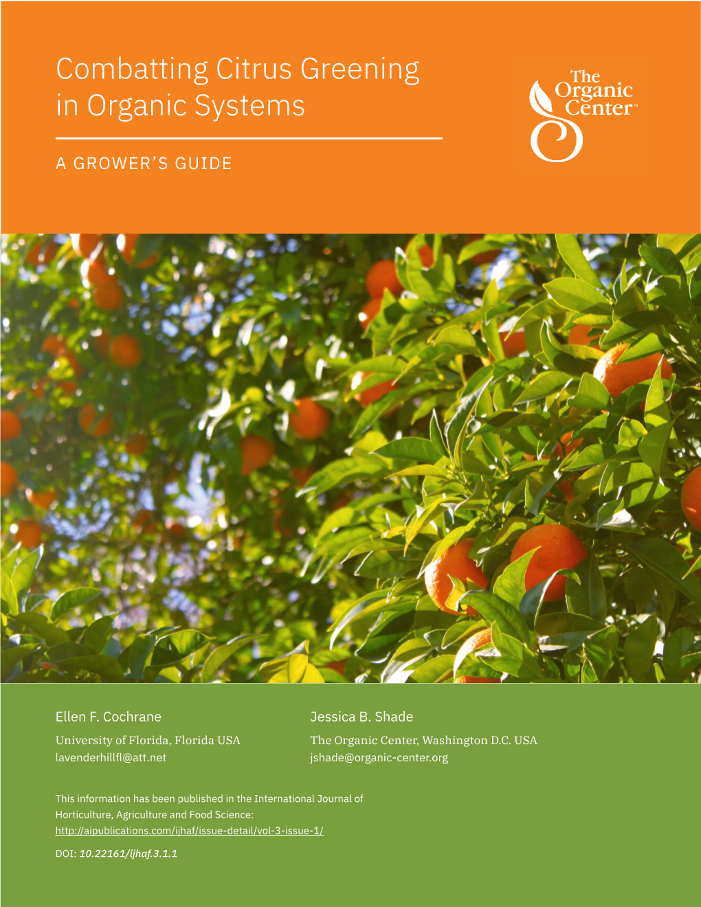 Combatting Citrus Greening in Organic Systems