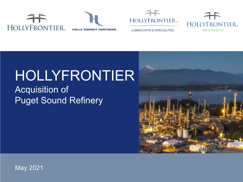 Acquisition of Puget Sound Refinery