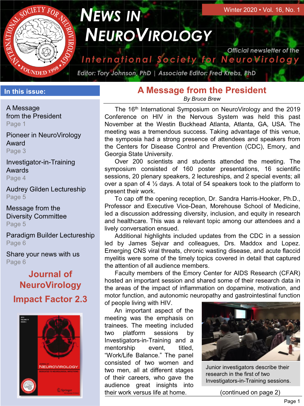 News in Neurovirology