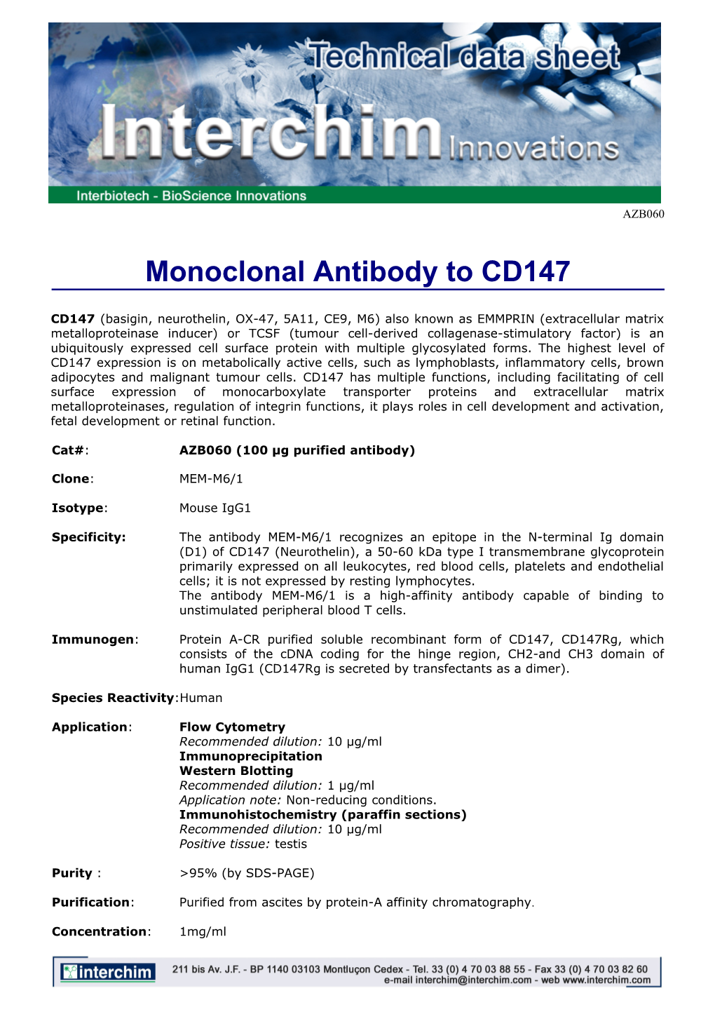 Monoclonal Antibody to CD59