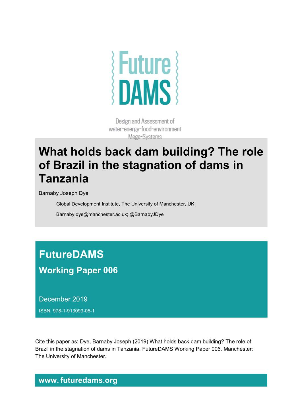 Dam Building by the Illiberal Modernisers