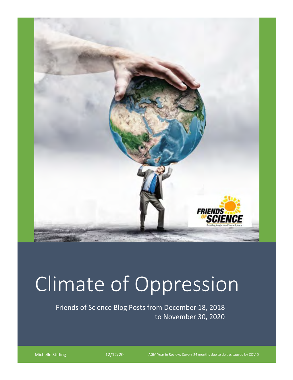 Climate of Oppression Friends of Science Blog Posts from December 18, 2018 to November 30, 2020