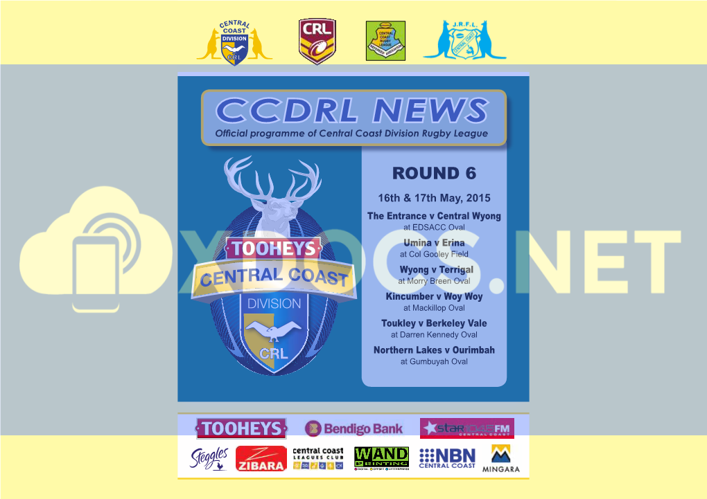 CCDRL NEWS Official Programme of Central Coast Division Rugby League