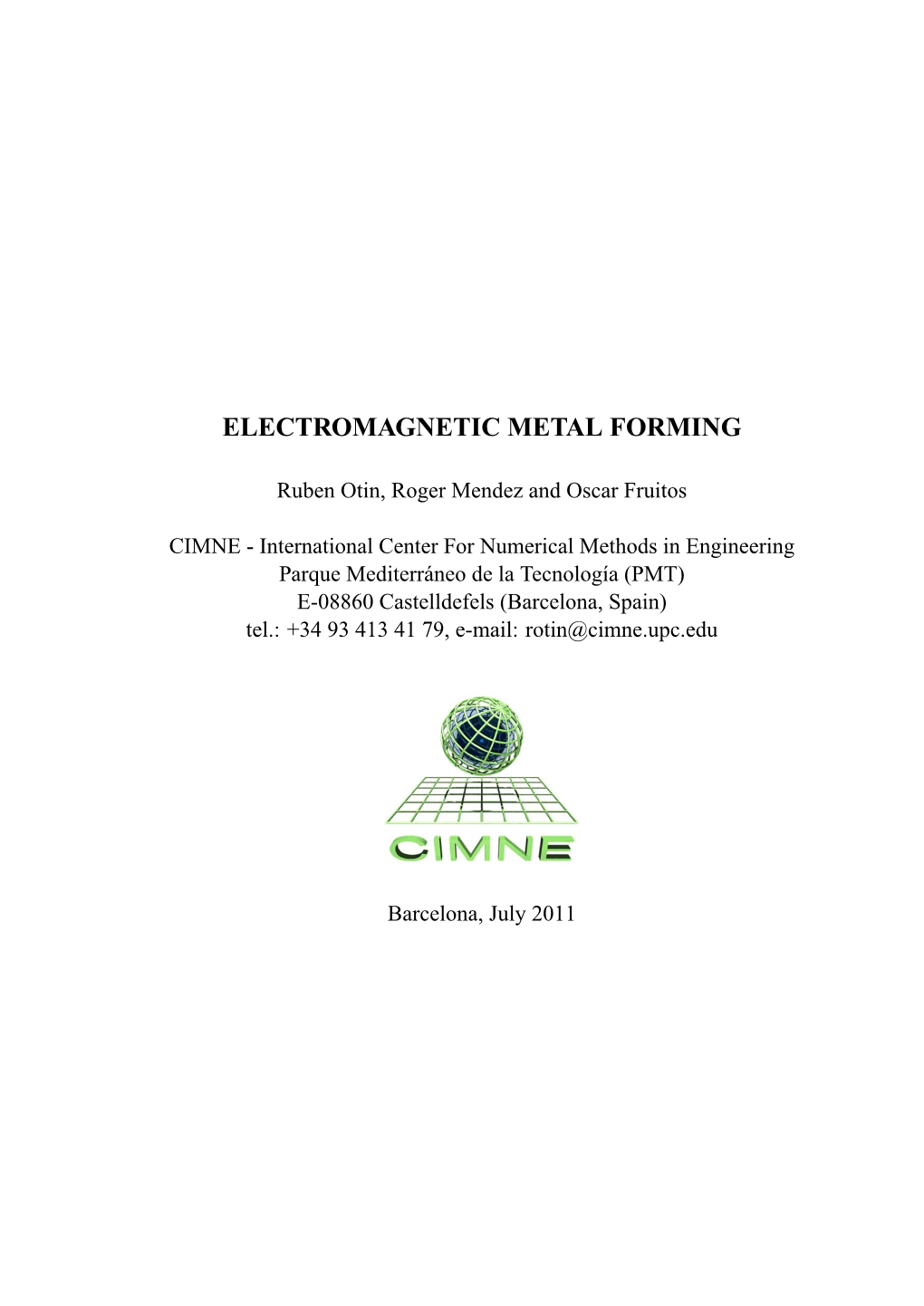 Electromagnetic Metal Forming