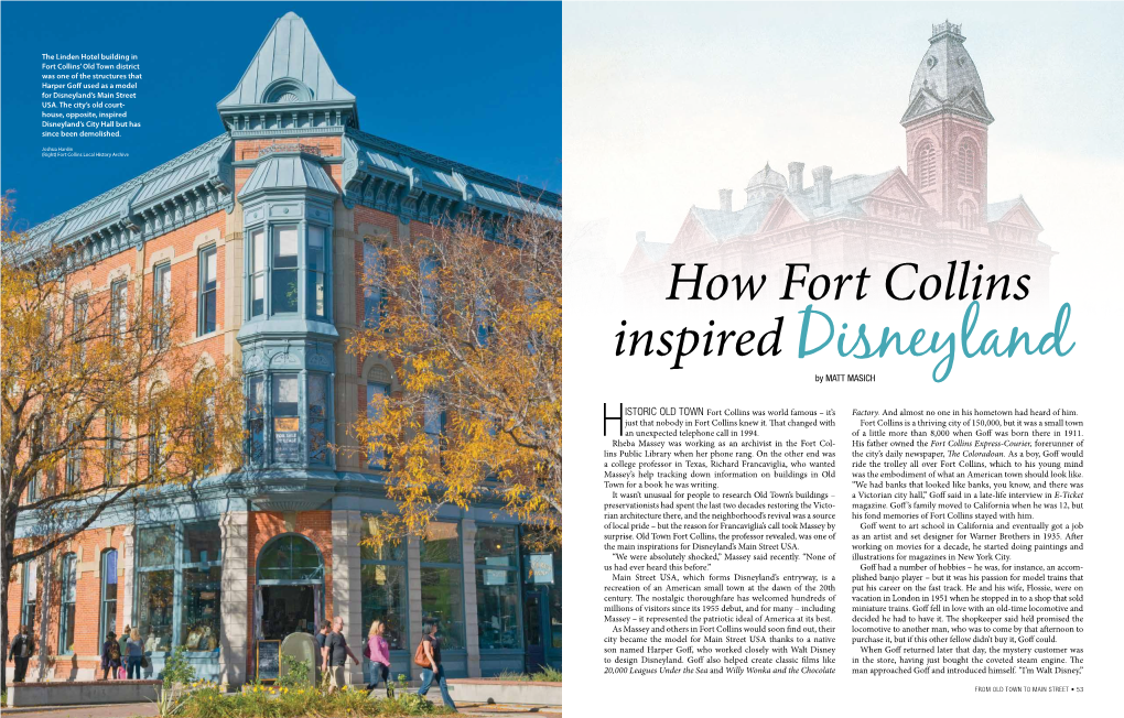 How Fort Collins Inspired Disne by MATT MASICH Yland