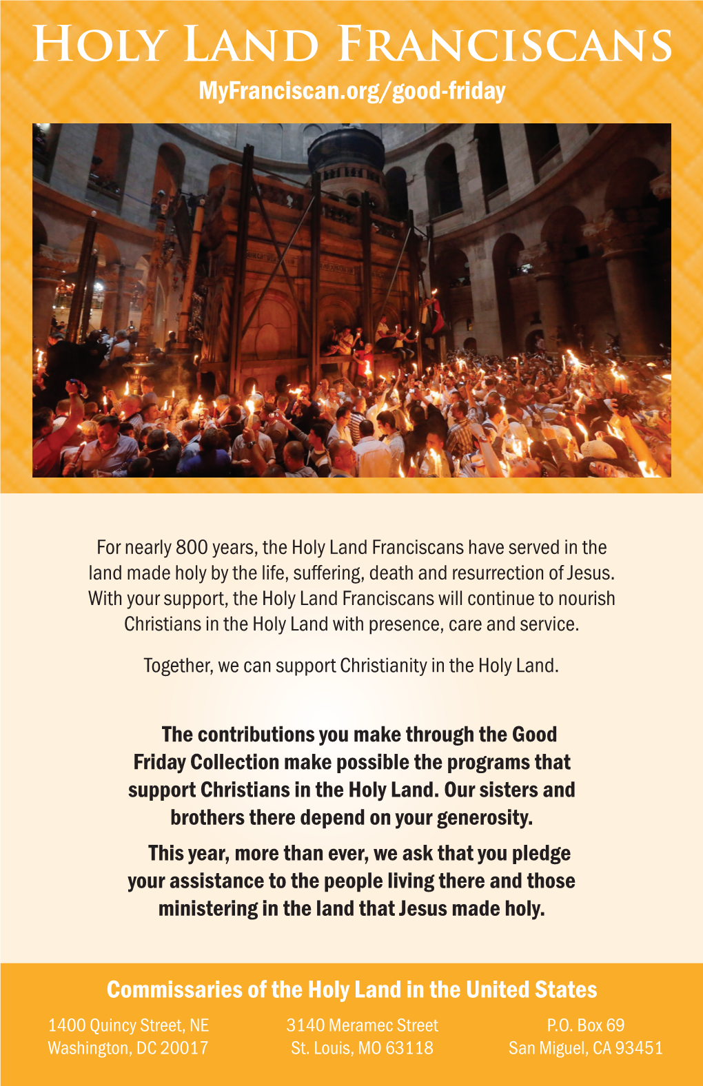 Holy Land Franciscans Myfranciscan.Org/Good-Friday