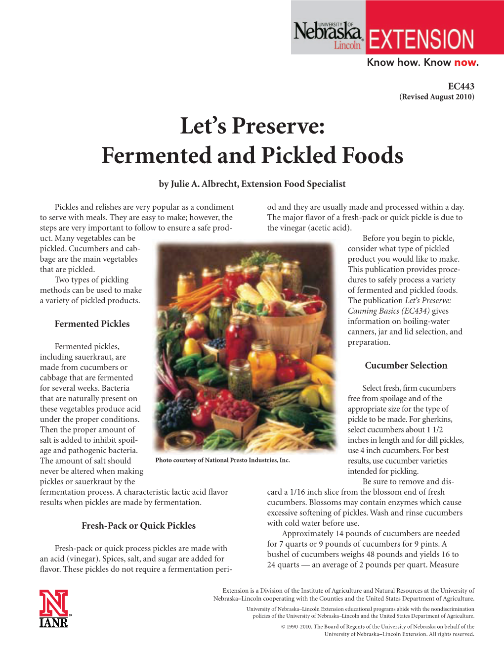 Fermented and Pickled Foods