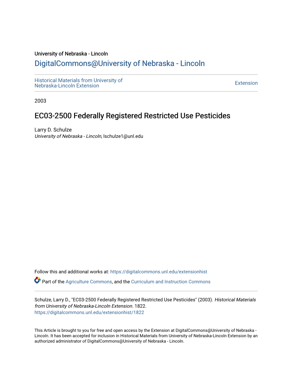 EC03-2500 Federally Registered Restricted Use Pesticides