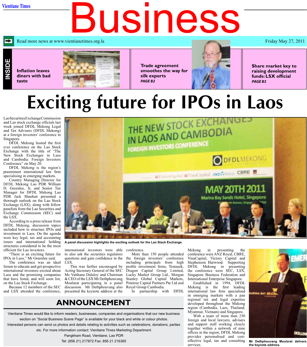 Exciting Future for Ipos in Laos