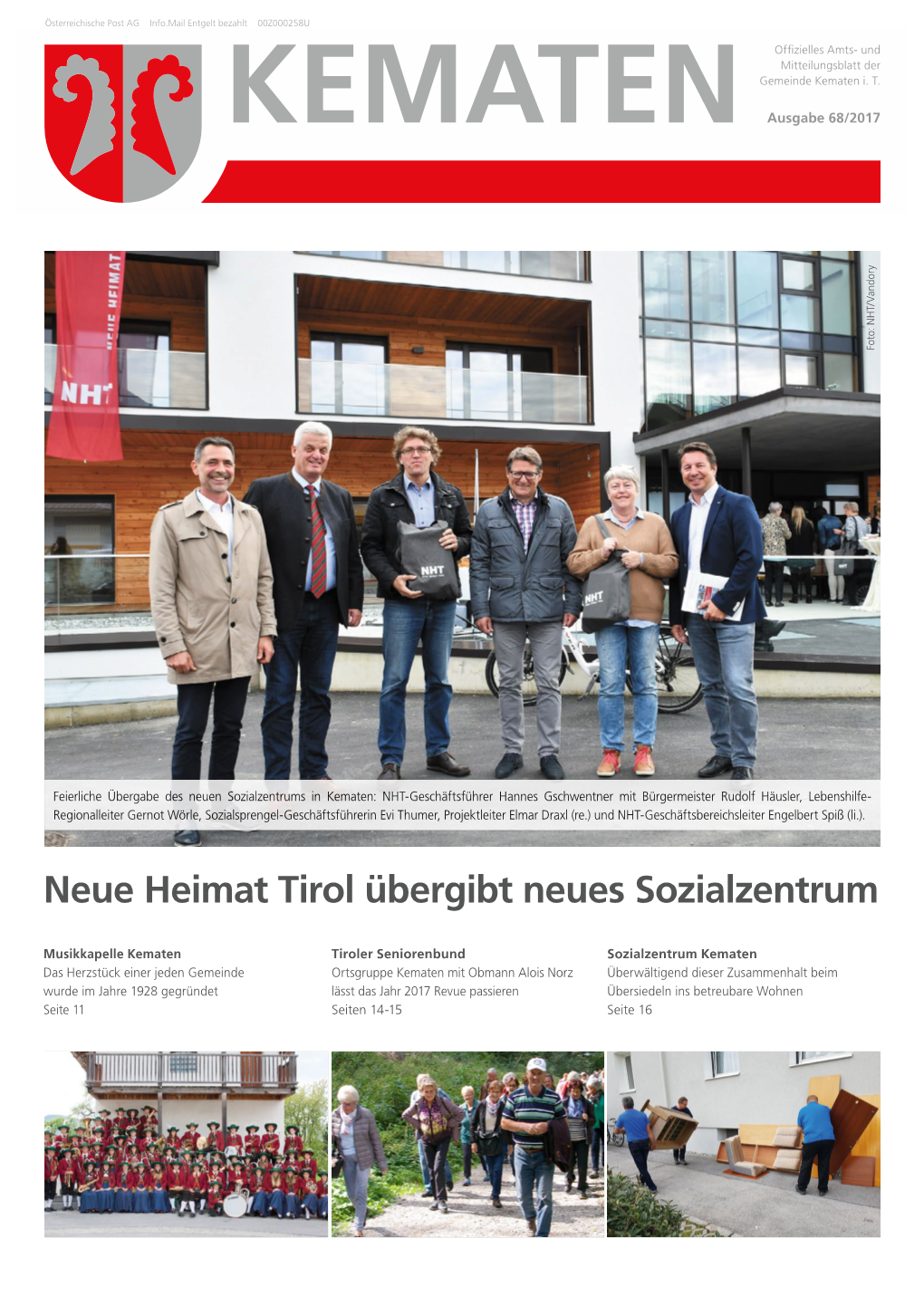 Neue Heimat Tirol Übergibt Neues Sozialzentrum