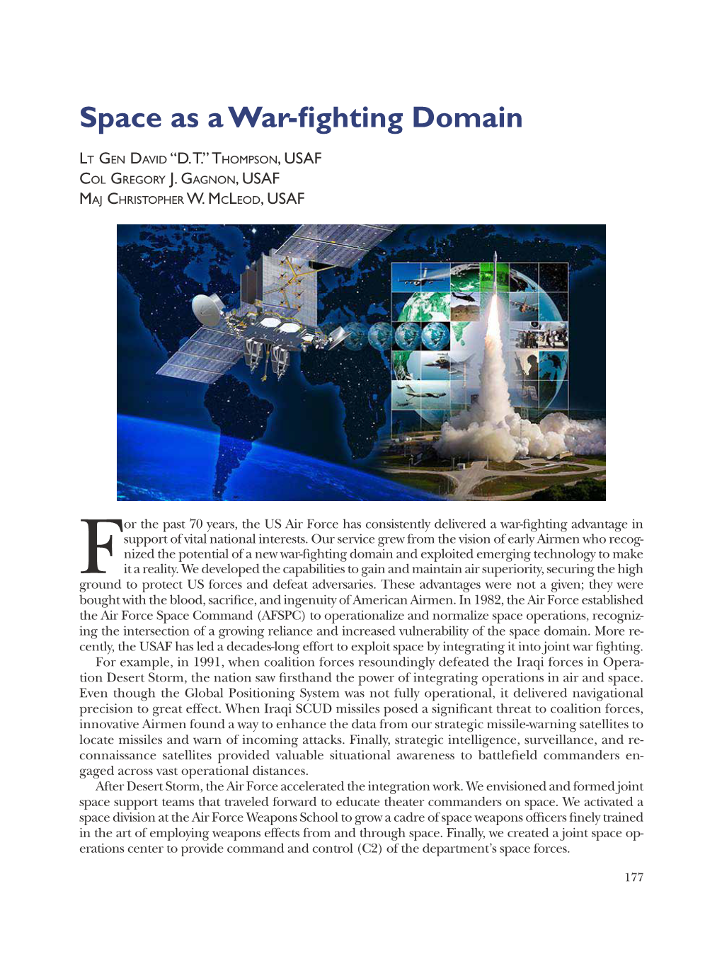 Space As a War-Fighting Domain