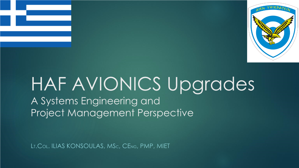 HAF AVIONICS Upgrades a Systems Engineering and Project Management Perspective
