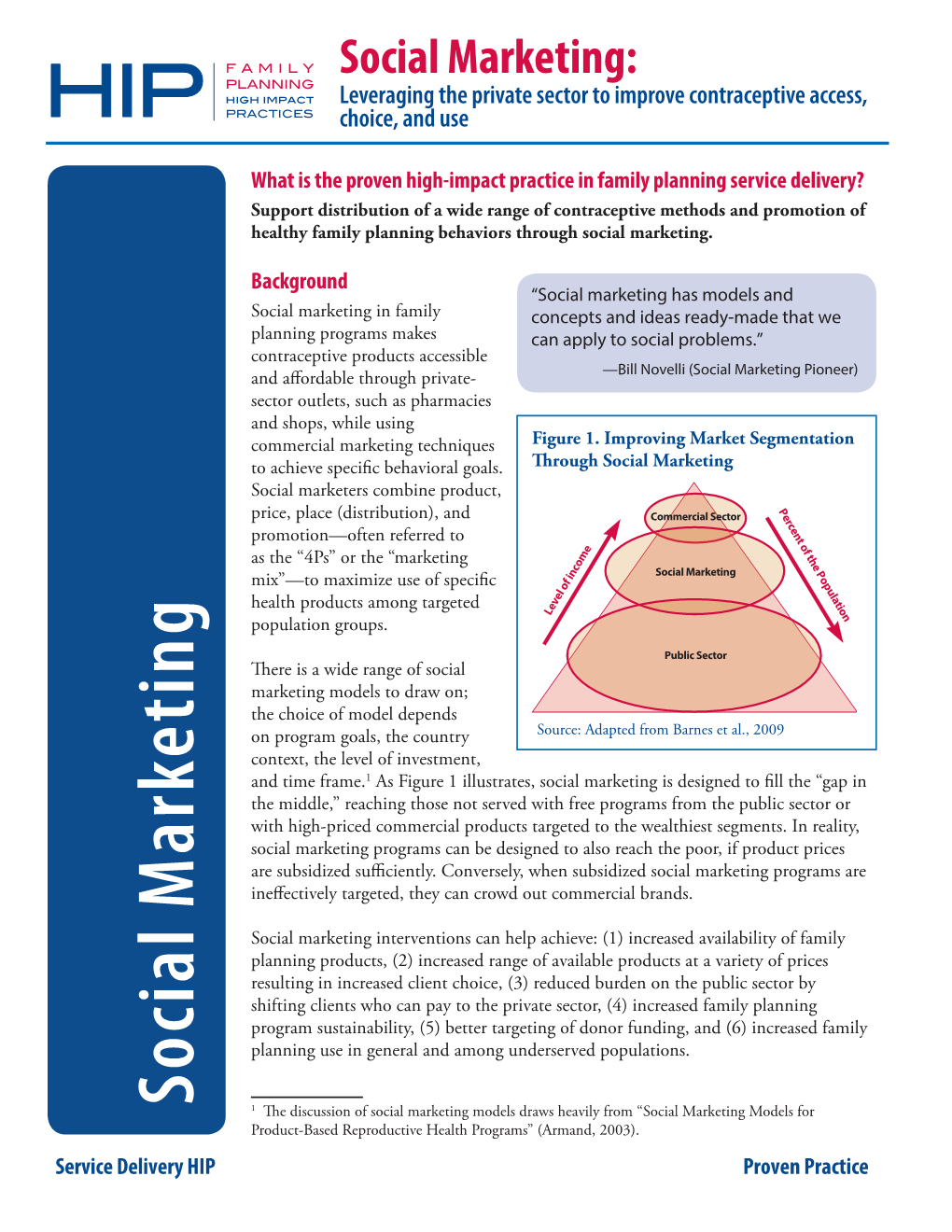 Social Marketing: Leveraging the Private Sector to Improve Contraceptive Access, Choice, and Use