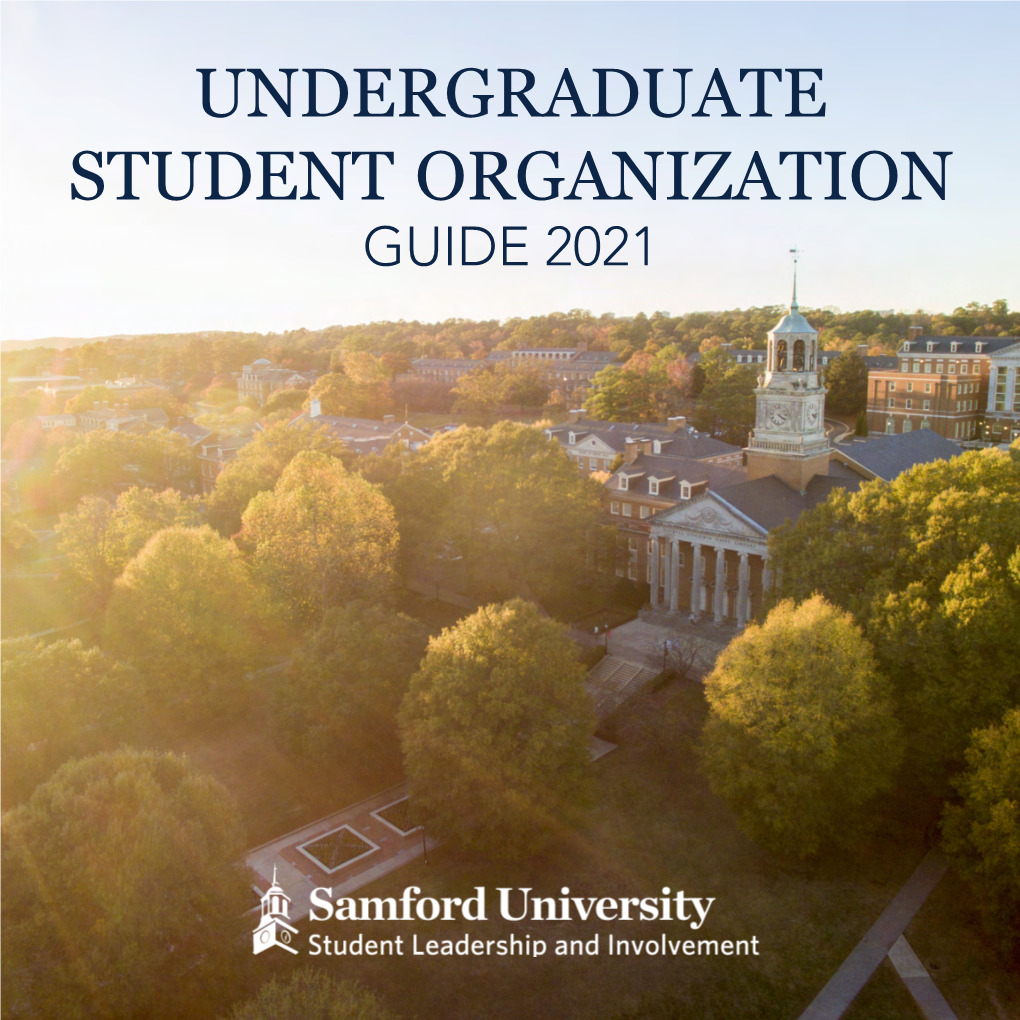 Undergraduate Student Organization Guide 2021