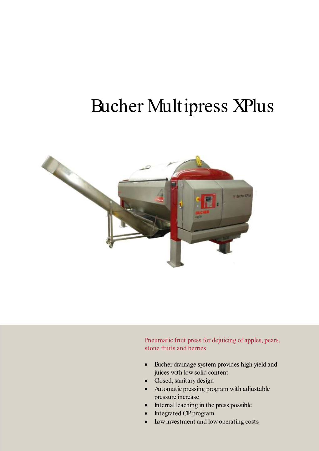 Bucher Multipress Xplus