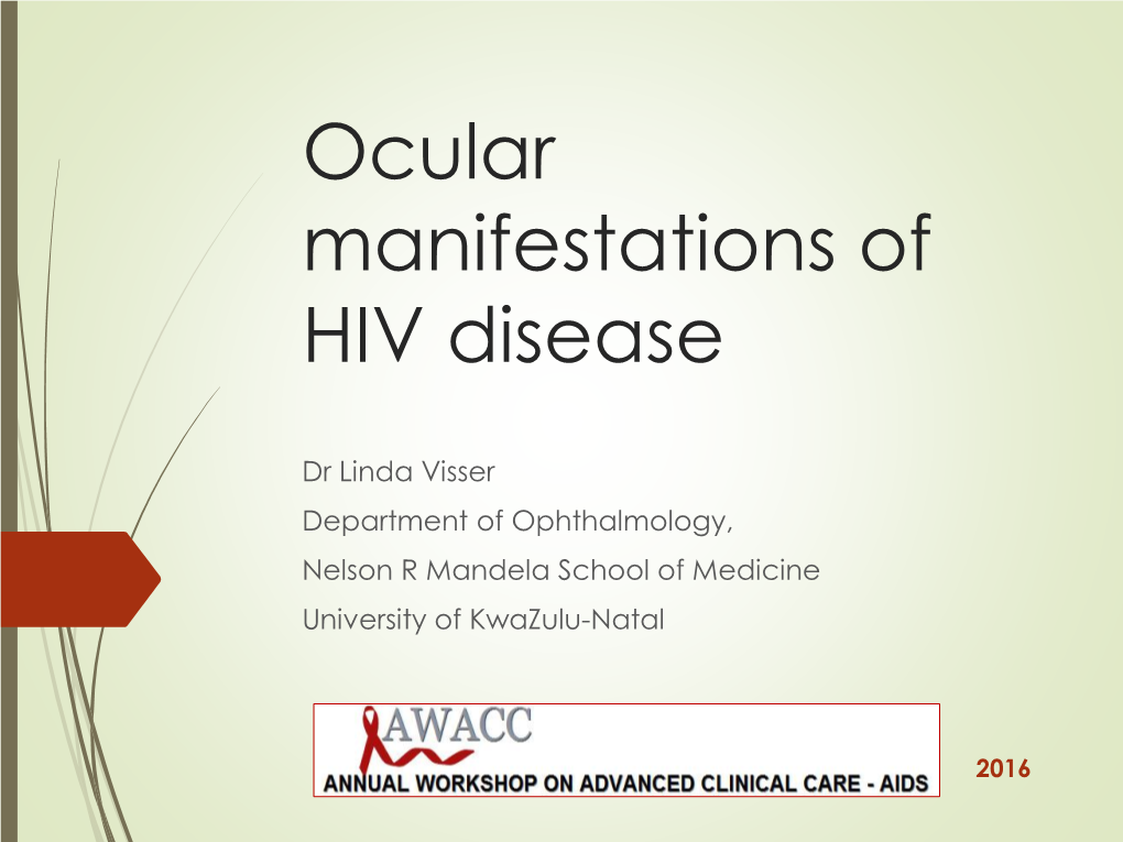 Ophthalmology – Primary Eye Care L.Visser