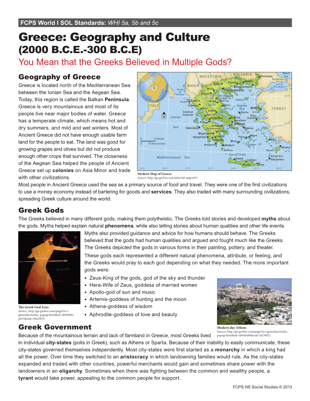 Greece: Geography and Culture