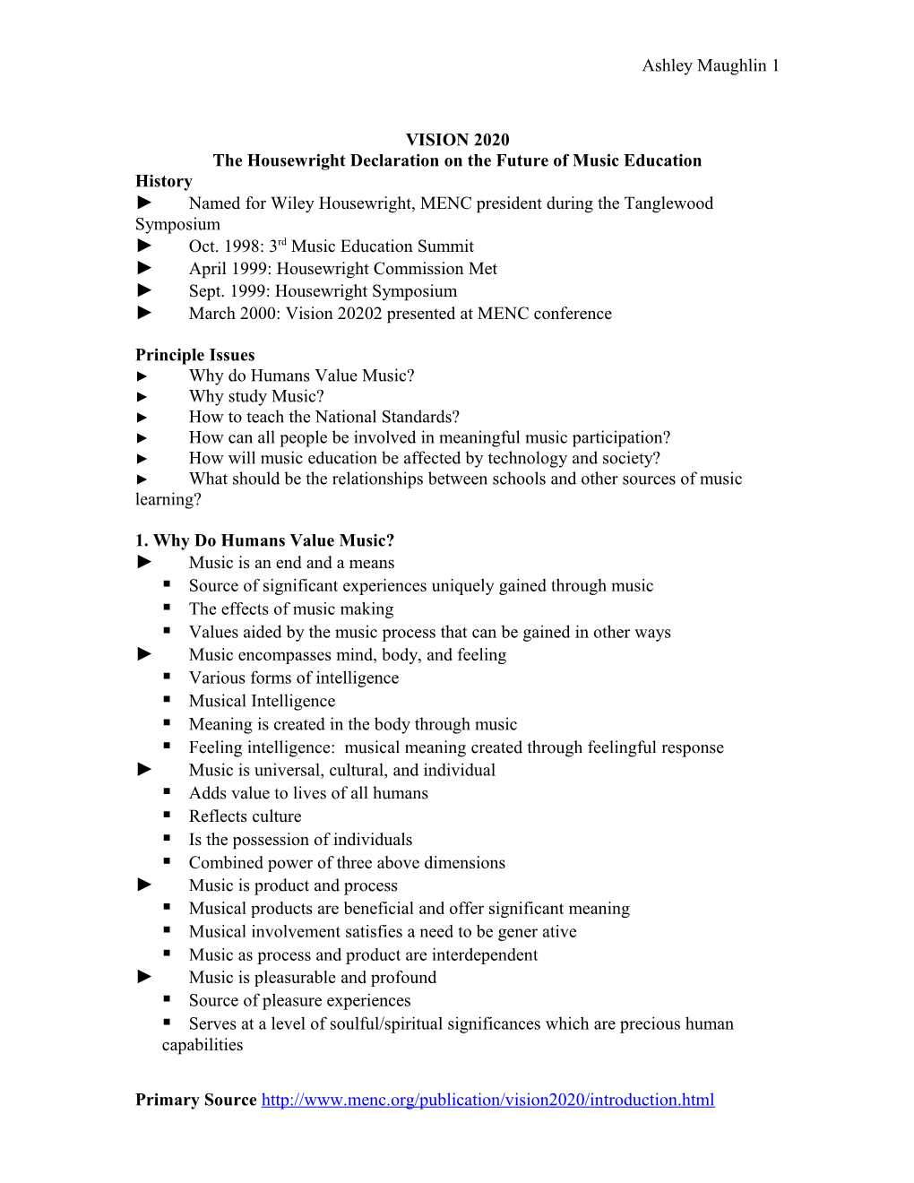 The Housewright Declaration on the Future of Music Education