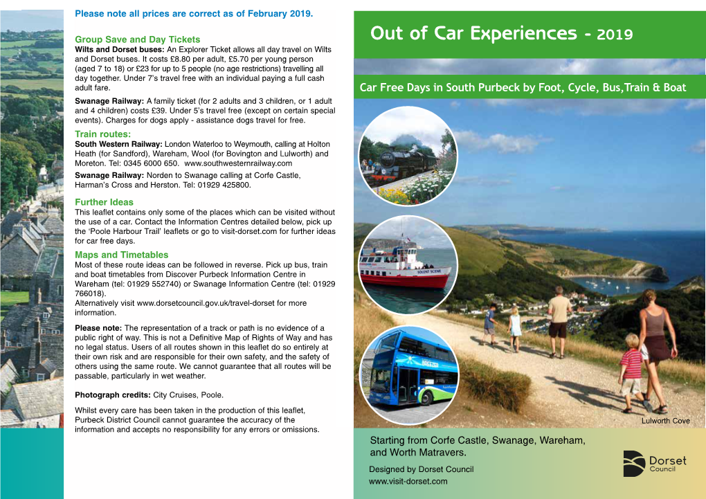 Out of Car Experiences - 2019 Wilts and Dorset Buses: an Explorer Ticket Allows All Day Travel on Wilts and Dorset Buses