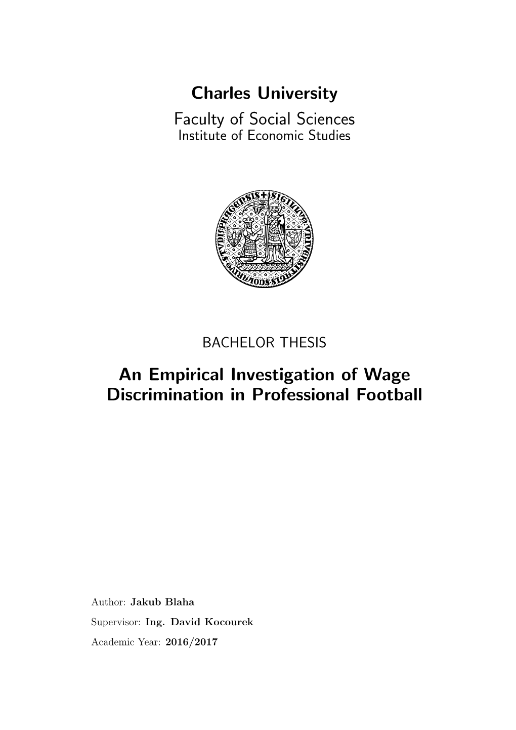 An Empirical Investigation of Wage Discrimination in Professional Football