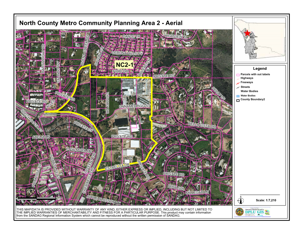 North County Metro Community Planning Area 2 - Aerial